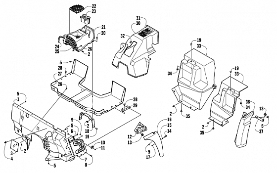 CONSOLE AND FLOOR PANEL ASSEMBLY