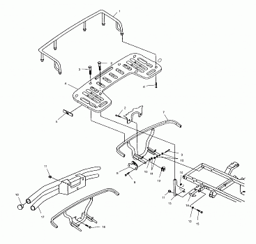 REAR RACK MOUNTING - A00CH50AA (4954805480A008)