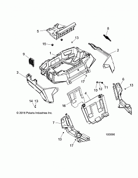 BODY, REAR RACK AND FENDERS - A18DAE57B2 (100696)