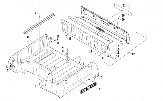 CARGO BOX AND TAILGATE ASSEMBLY