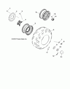 WHEELS, FRONT - R19RNA57B1/B9/EBX (49RGRWHEELFRT14RGR570)