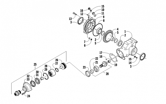 REAR DRIVE GEARCASE ASSEMBLY