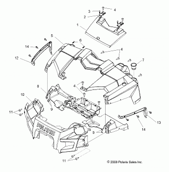 BODY, HOOD and FRONT FASCIA - R09HH50AG/AR (49RGRLATCH095004X4)