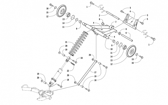 REAR SUSPENSION REAR ARM ASSEMBLY