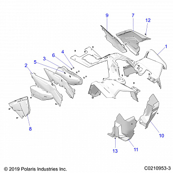 BODY, FRONT CAB and SIDE PANELS - A20SGE95AK (C0210953-3)