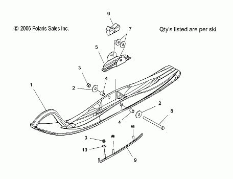 STEERING, SKI ASM. - S08NB3AS (49SNOWSKIASM08340)