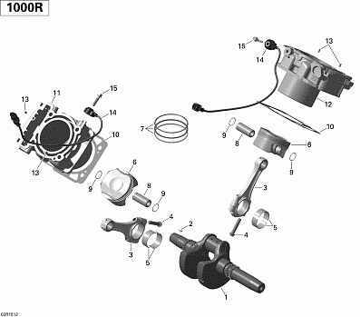 Crankshaft, Piston And Cylinder _02R1512