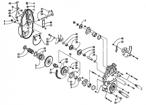 DRIVE/REVERSE DROPCASE ASSEMBLY