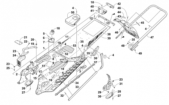 TUNNEL, REAR BUMPER, AND SNOWFLAP ASSEMBLY