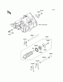 Gear Change Drum/Shift Fork(s)