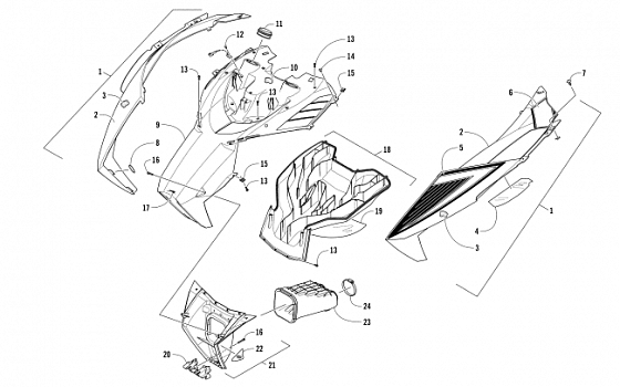 HOOD AND AIR INTAKE ASSEMBLY