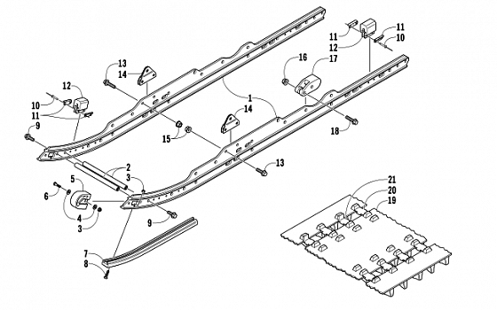 SLIDE RAIL AND TRACK ASSEMBLY