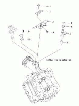ENGINE, FUEL INJECTOR - A08MH50SS/SQ (49ATVFUELINJECT08SP500EFI)