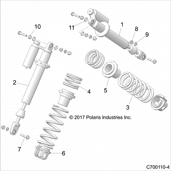 SUSPENSION, FRONT SHOCK MOUNTING - Z19VGE99AK/AW/BK/BW (C700110-4)