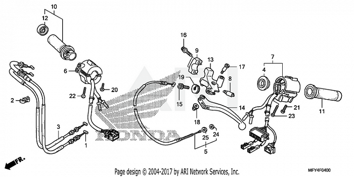 HANDLE LEVER + SWITCH + CABLE