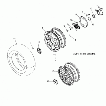 WHEELS, FRONT and HUB - A14ZN8EAI/M/P/S (49ATVWHEELFRT14SPTRG)