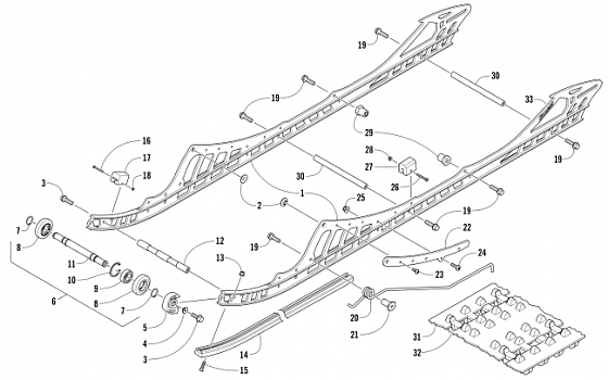 SLIDE RAIL AND TRACK ASSEMBLY