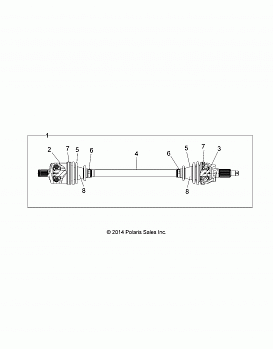 DRIVE TRAIN, FRONT HALF SHAFT - Z17VBE87N2 (49RGRSHAFTDRV15RZR900)