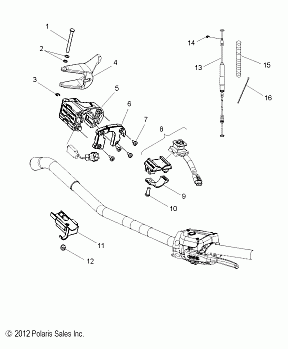 ENGINE, THROTTLE CONTROL ASM. - S14BR8GSA/GSL (49SNOWTHROTTLE13PR)