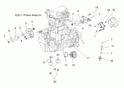 ENGINE, MOUNTING - A12CF76AA (49ATVENGINEMTG12SP6X6)