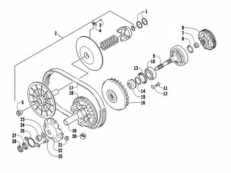 TRANSMISSION ASSEMBLY (ENGINE SERIAL NO. UP TO 20044789)