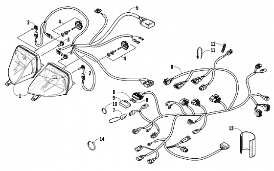 HEADLIGHT AND WIRING ASSEMBLIES