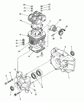 CRANKCASE AND CYLINDER Star (4915431543021A)