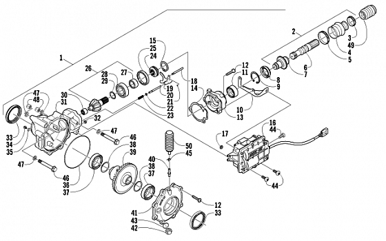 FRONT DRIVE GEARCASE ASSEMBLY