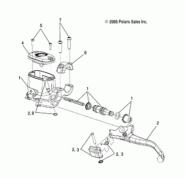 BRAKES, FRONT BRAKE LEVER and MASTER CYLINDER - A13MH50TD (4999204069920406B08)