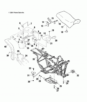 REAR CAB and SEAT - A02CD32AA/AB/AC/FB (4970147014A03)