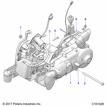 ENGINE, ENGINE and TRANSMISSION MOUNTING - A19HAA15N7 (C101428)