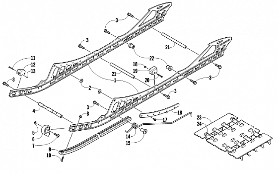 SLIDE RAIL AND TRACK ASSEMBLY