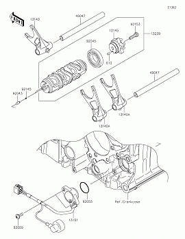 Gear Change Drum/Shift Fork(s)