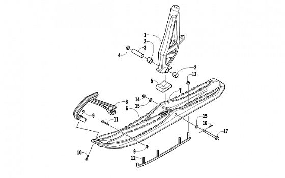 SKI AND SPINDLE ASSEMBLY