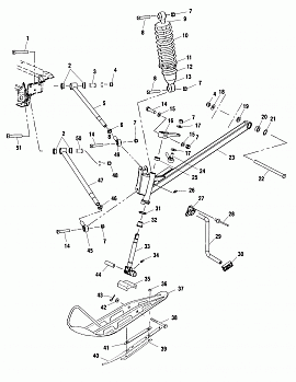 FRONT SUSPENSION and SKI - S01NB4BS (4960876087A013)