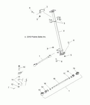 STEERING, STEERING POST - A13MH50TD (49ATVSTEERING11SP500)