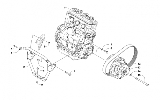 ENGINE AND RELATED PARTS