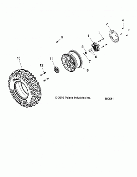 WHEELS, FRONT TIRE and BRAKE DISC - A18DCE87BB (100641)