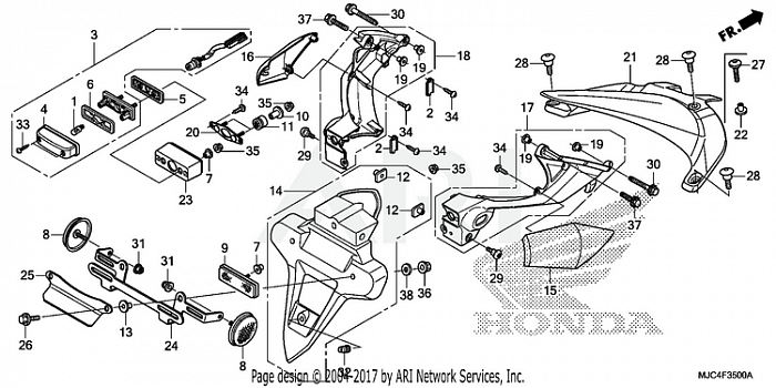 REAR FENDER + LICENSE LIGHT