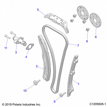 ENGINE, CAM CHAIN AND TENSIONER - Z20NAE92KL (C1205828-1)