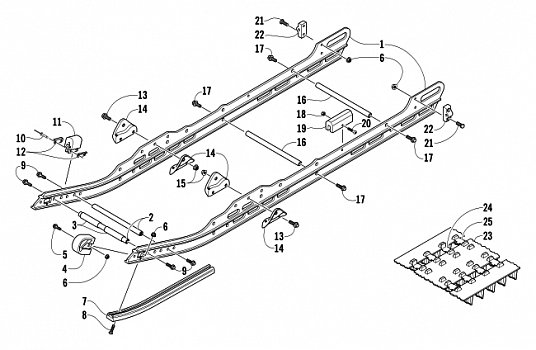 SLIDE RAIL AND TRACK ASSEMBLY