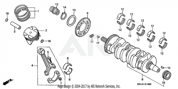 CRANKSHAFT + PISTON