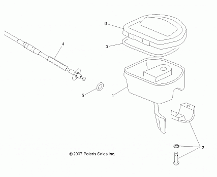 STEERING, CONTROLS, THROTTLE ASM. and CABLE - A11MB46FZ (49ATVCONTROLS08SCRAM2X4)