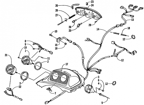 HEADLIGHT, INSTRUMENTS, AND WIRING ASSEMBLIES