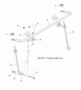 SUSPENSION, STABILIZER BAR, FRONT - Z14VH57AD/6EAI/6EAW (49RGRSTABILIZERFRT12RZR570)