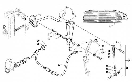 REVERSE SHIFT LEVER ASSEMBLY