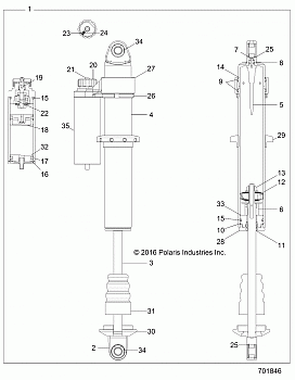 SUSPENSION, REAR SHOCK INTERNALS - Z17VBE87N2 (701846)