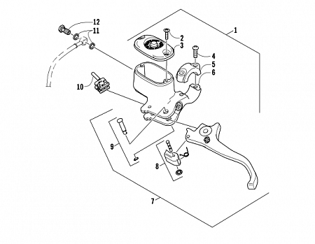 HYDRAULIC HAND BRAKE ASSEMBLY