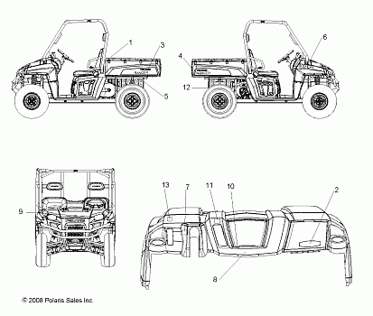 BODY, DECALS - R09HH50AG/AR (49RGRDECAL095004X4)