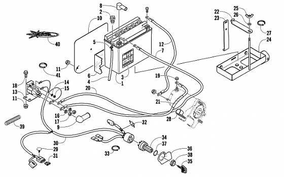 BATTERY, SOLENOID, AND CABLES